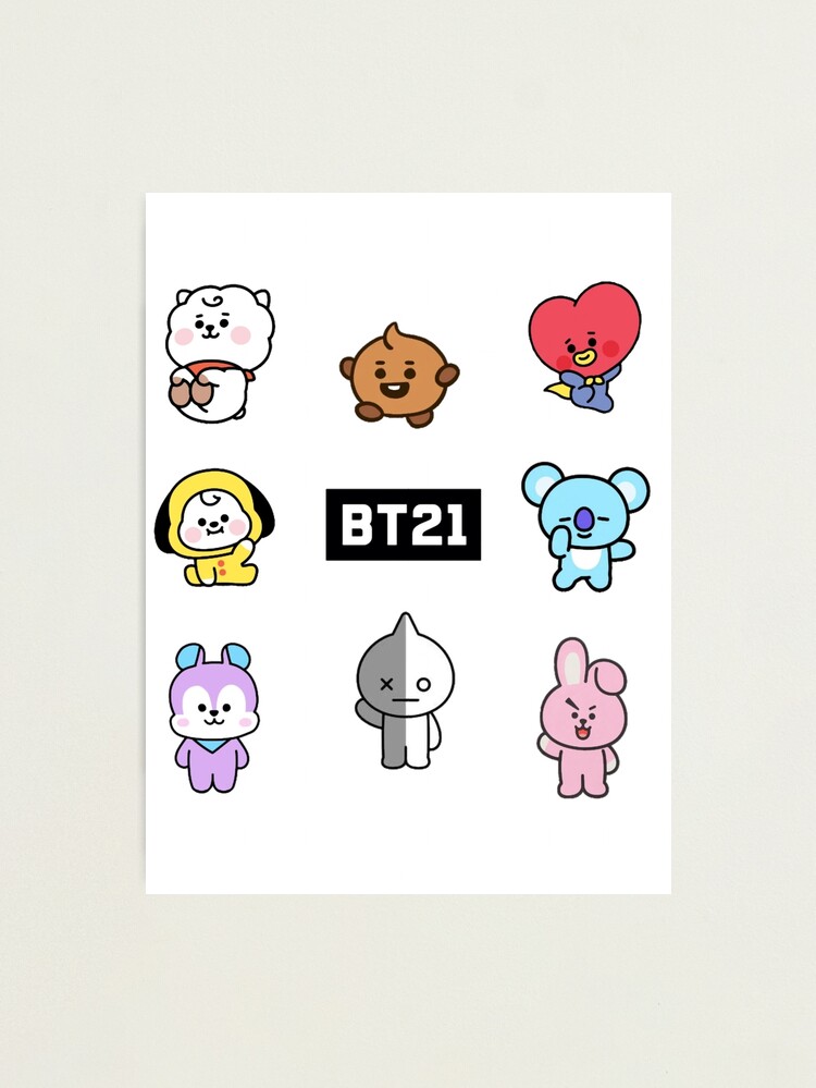 BT21 (all members) Sticker for Sale by luluartAneesha