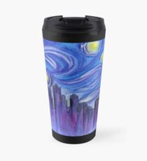 Starry Night Over Seattle Travel Mug