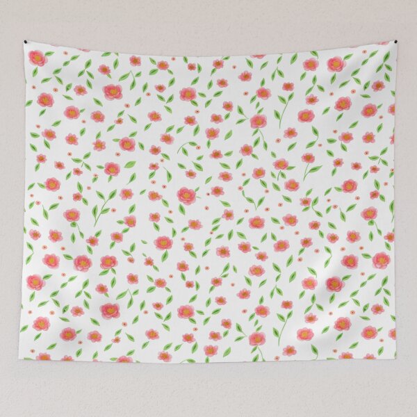 Item preview, Seamless pattern with red flowers with leaves designed and sold by culasse06.