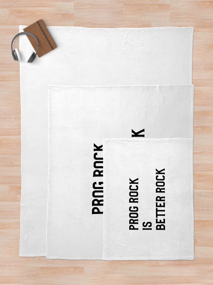 Thumbnail 5 of 6, Throw Blanket, PROG ROCK IS BETTER ROCK (version 2) designed and sold by B-Sharp-.