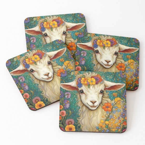 Item preview, Sweet Smiling Baby Goat, Flowers In Her Hair designed and sold by Glimmersmith.