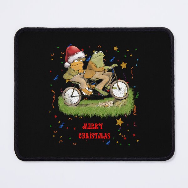 Item preview, frog and toad on the bike - Merry Christmas designed and sold by ChosenOnesDen.