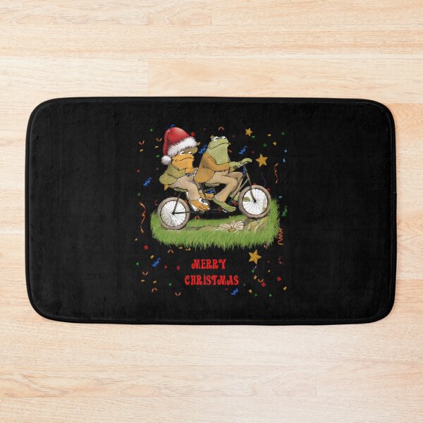 Item preview, frog and toad on the bike - Merry Christmas designed and sold by ChosenOnesDen.