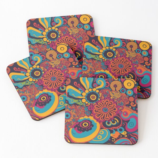 Item preview, Flower Power Colourful Flower Pattern designed and sold by druidwolfart.