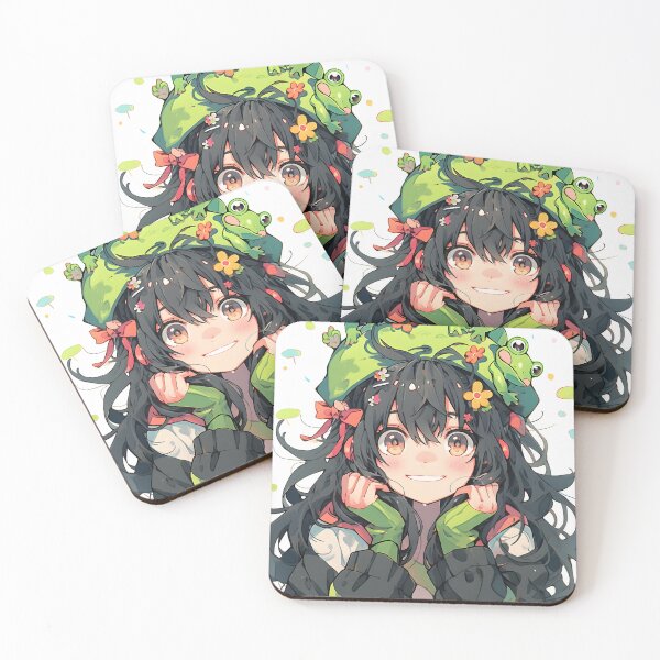 Item preview, Anime Girl With Frog Hat designed and sold by RibbitFans101.
