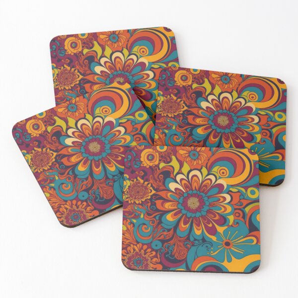 Item preview, Flower Power Colourful Flower Pattern designed and sold by druidwolfart.