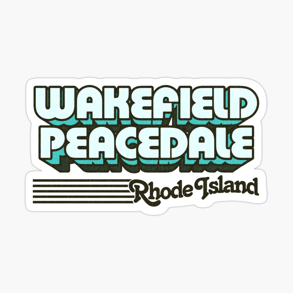 Wakefield-Peacedale, Rhode Island | Retro Stripes Sticker