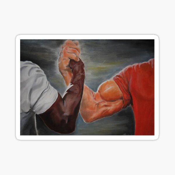 Epic Handshake meme Sticker for Sale by Shores-Store