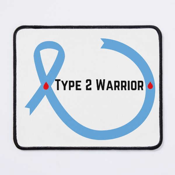 Item preview, Blue Ribbon Diabetic Awareness Type 2 Warrior designed and sold by Diabeticsy.