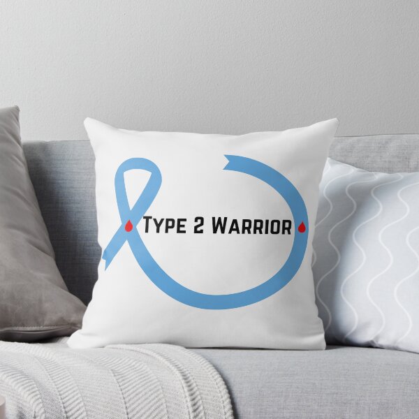 Item preview, Blue Ribbon Diabetic Awareness Type 2 Warrior designed and sold by Diabeticsy.