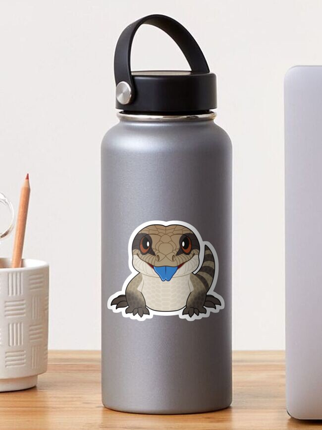 Thumbnail 1 of 3, Sticker, Blue Tongue Skink designed and sold by HeckoGeckoArt.