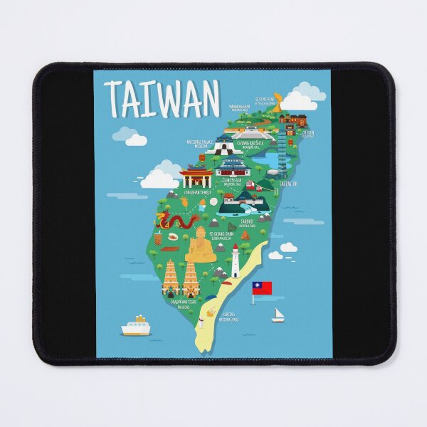 Item preview, Taiwan - Formosa - Vector Art - Land Mark Map Design designed and sold by TheHappyK.