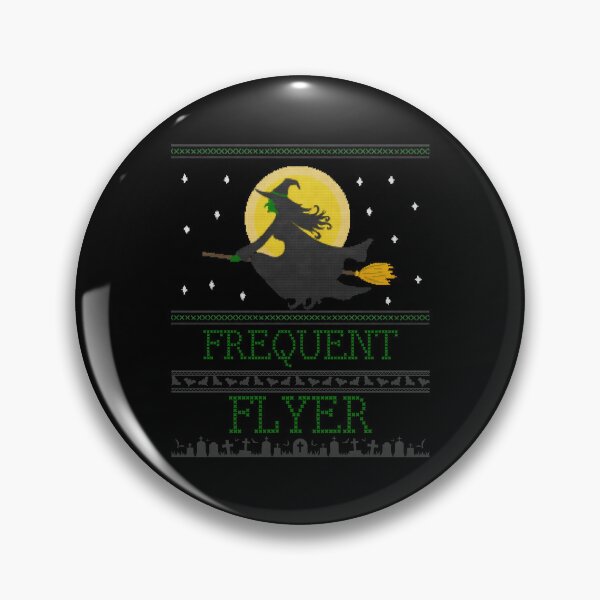 Item preview, Frequent Flyer Ugly Halloween Witch Sweater designed and sold by flippinsg.