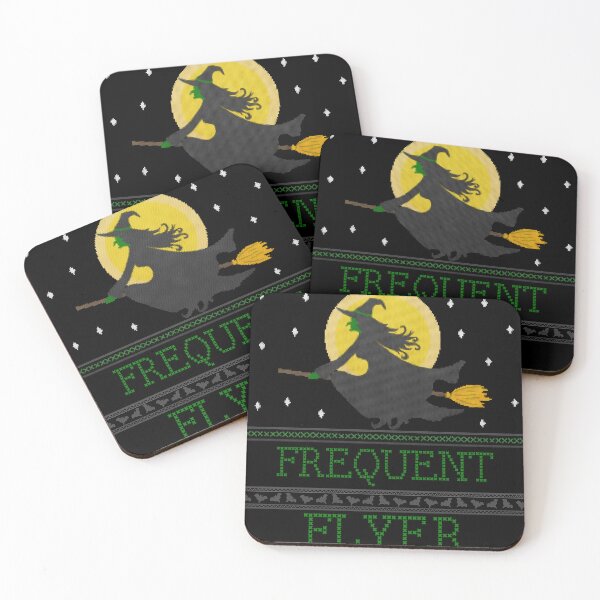 Item preview, Frequent Flyer Ugly Halloween Witch Sweater designed and sold by flippinsg.