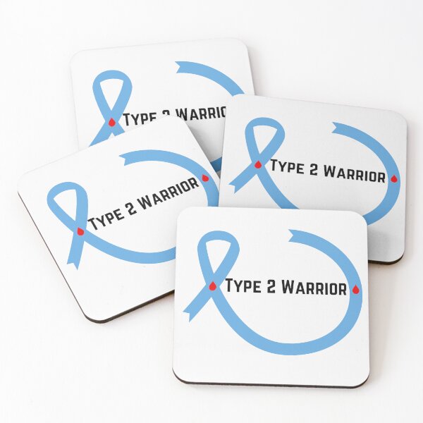 Item preview, Blue Ribbon Diabetic Awareness Type 2 Warrior designed and sold by Diabeticsy.