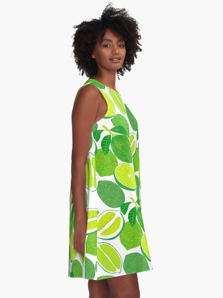 Alternate view of Lime Harvest A-Line Dress