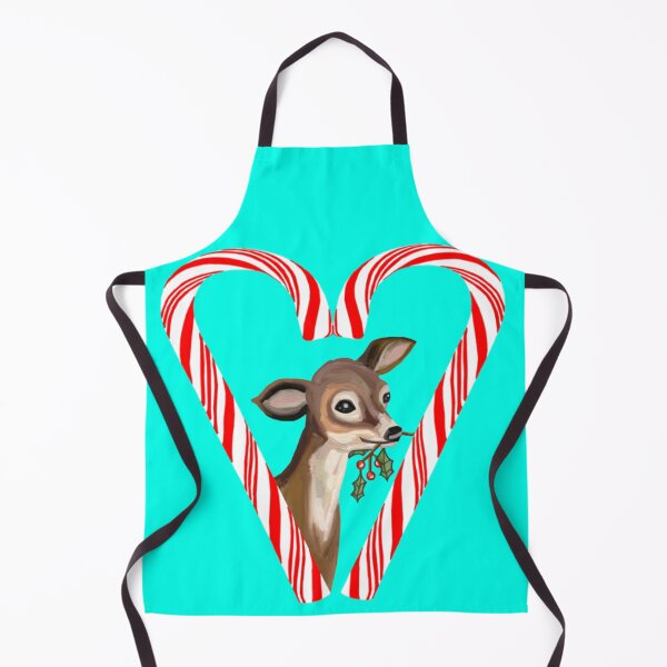 Item preview, Baby Deer Peeking from Candy Cane Heart designed and sold by Deborah Camp.