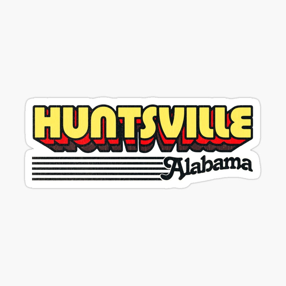 Huntsville, Alabama | Retro Stripes Sticker