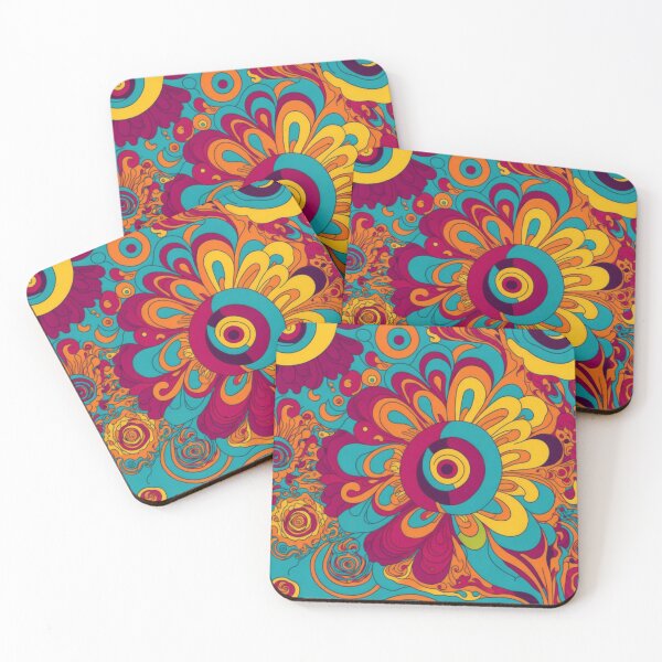 Item preview, Flower Power Colourful Flower Pattern designed and sold by druidwolfart.