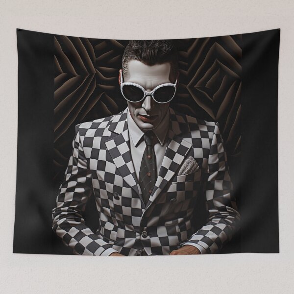Item preview, Man with Black and White Checkered Coat designed and sold by Shannon Hilson.