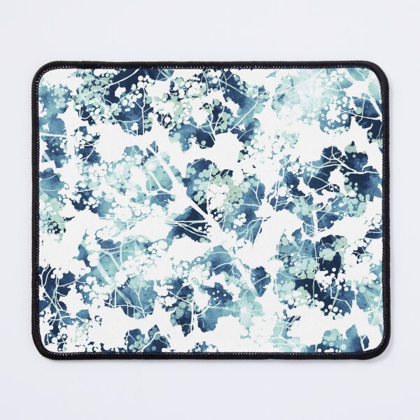 Item preview, leaves, tropical, summer print, swimwear pattern, watercolors, blue designed and sold by mintdiamond21.