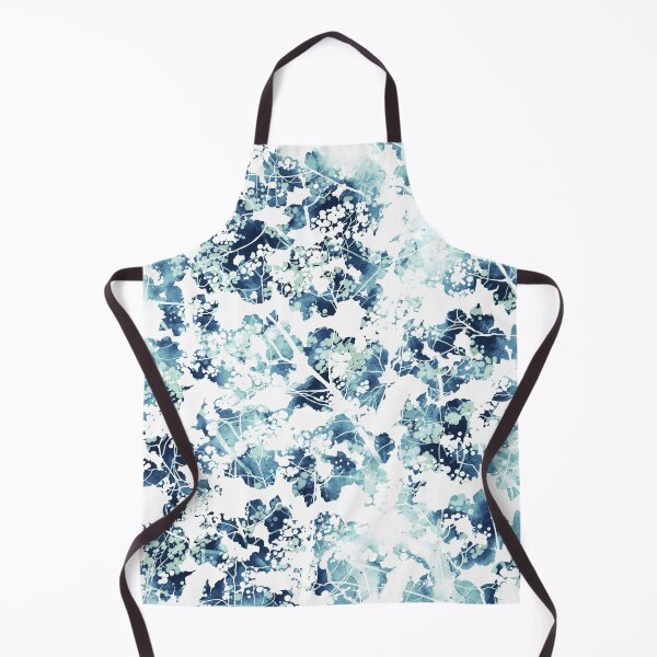 Item preview, leaves, tropical, summer print, swimwear pattern, watercolors, blue designed and sold by mintdiamond21.