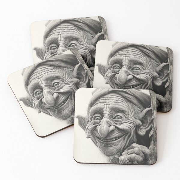 Item preview, Greyscale Fairytale Goblin designed and sold by Shannon Hilson.