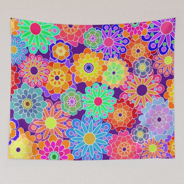 Item preview, Flower Power Retro Style Hippy Flowers designed and sold by Alondra.