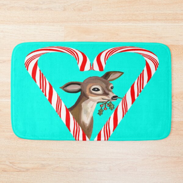 Item preview, Baby Deer Peeking from Candy Cane Heart designed and sold by Deborah Camp.
