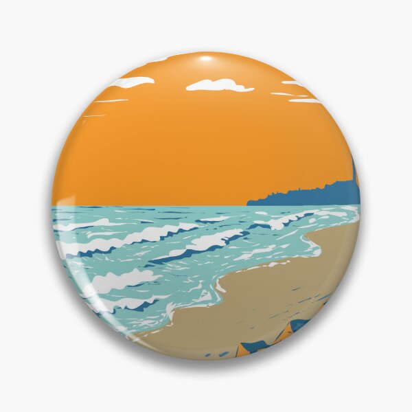 Item preview, North Ponto Beach in South Carlsbad State Beach California WPA Poster Art designed and sold by patrimonio.