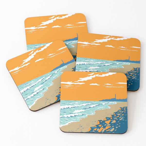 Item preview, North Ponto Beach in South Carlsbad State Beach California WPA Poster Art designed and sold by patrimonio.