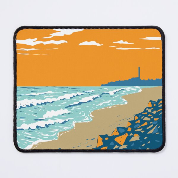 Item preview, North Ponto Beach in South Carlsbad State Beach California WPA Poster Art designed and sold by patrimonio.