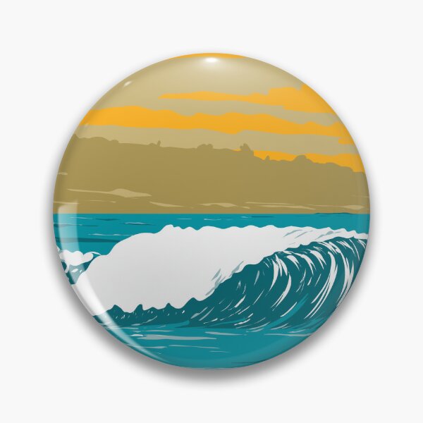 Item preview, Venice Breakwater in Venice Beach Los Angeles California WPA Poster Art designed and sold by patrimonio.