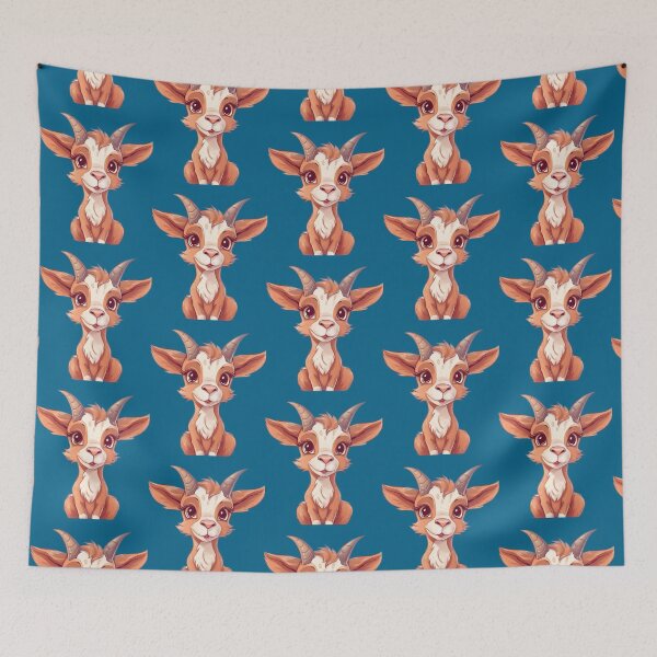 Item preview, Cute Cartoon Baby Goat Illustration designed and sold by KathiStuckey.