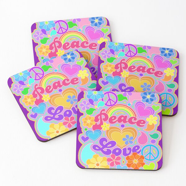 Item preview, Peace and Love Hippie Art designed and sold by Alondra.