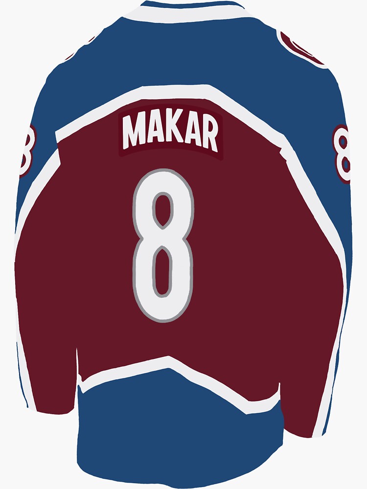 Cale Makar Jersey Sticker for Sale by aenewby