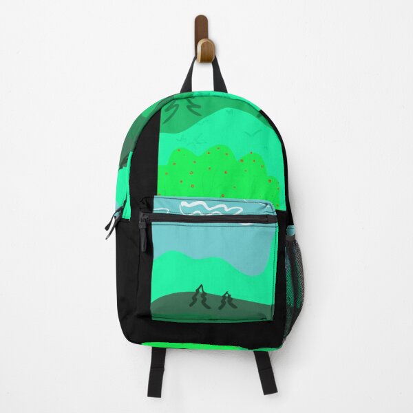 Item preview, abstract green forest with hills landscape   designed and sold by LAURENRACKEY.