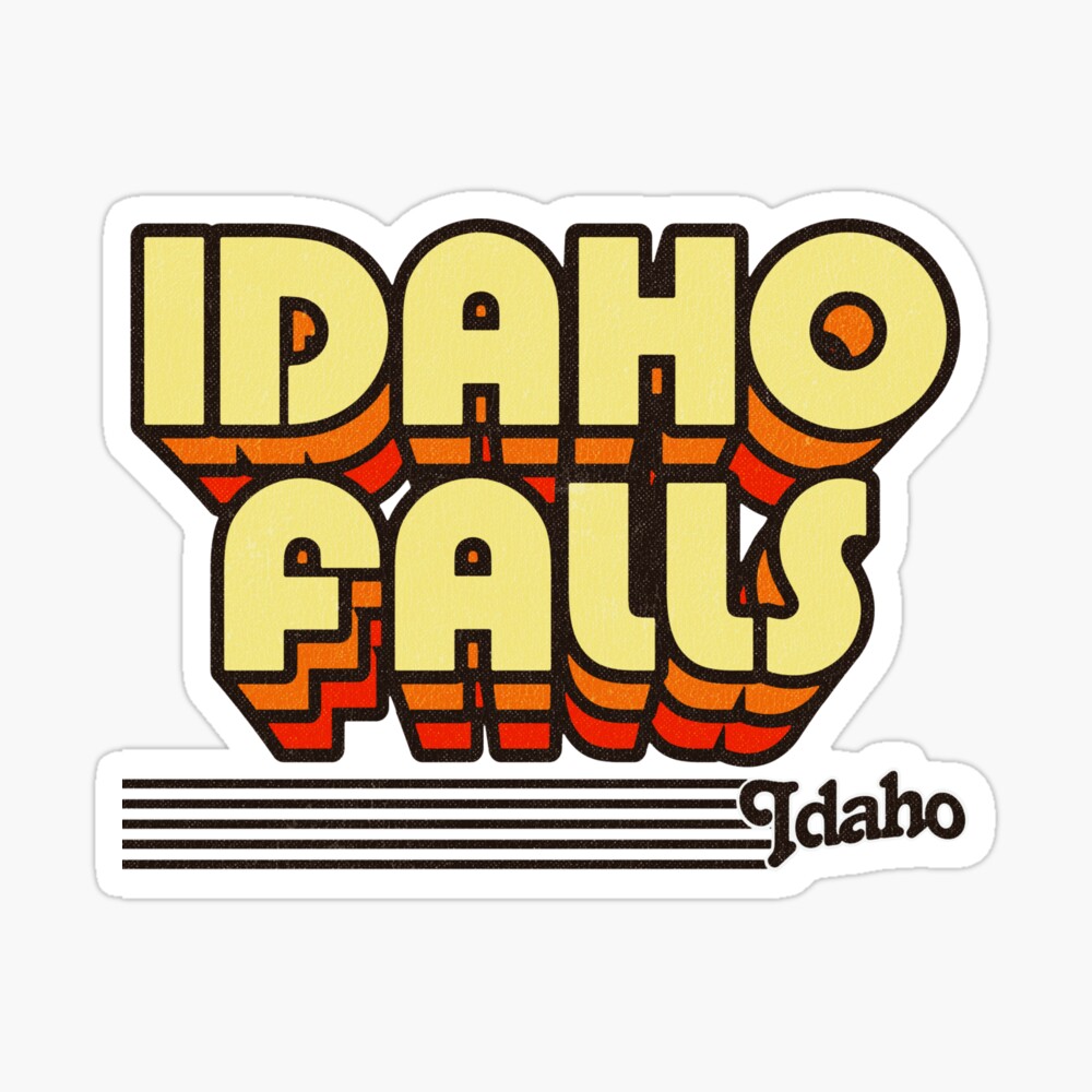 Idaho Falls, Idaho | Retro Stripes Sticker