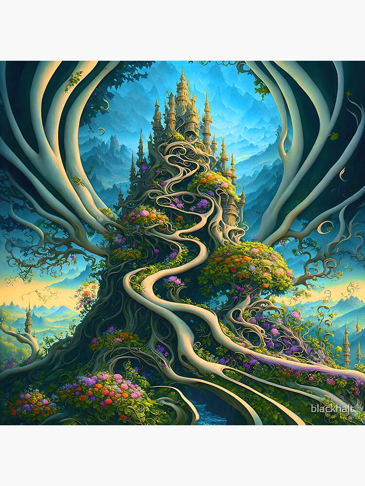 Thumbnail 3 of 3, Sticker, DeepDream #1068188929960 designed and sold by blackhalt.