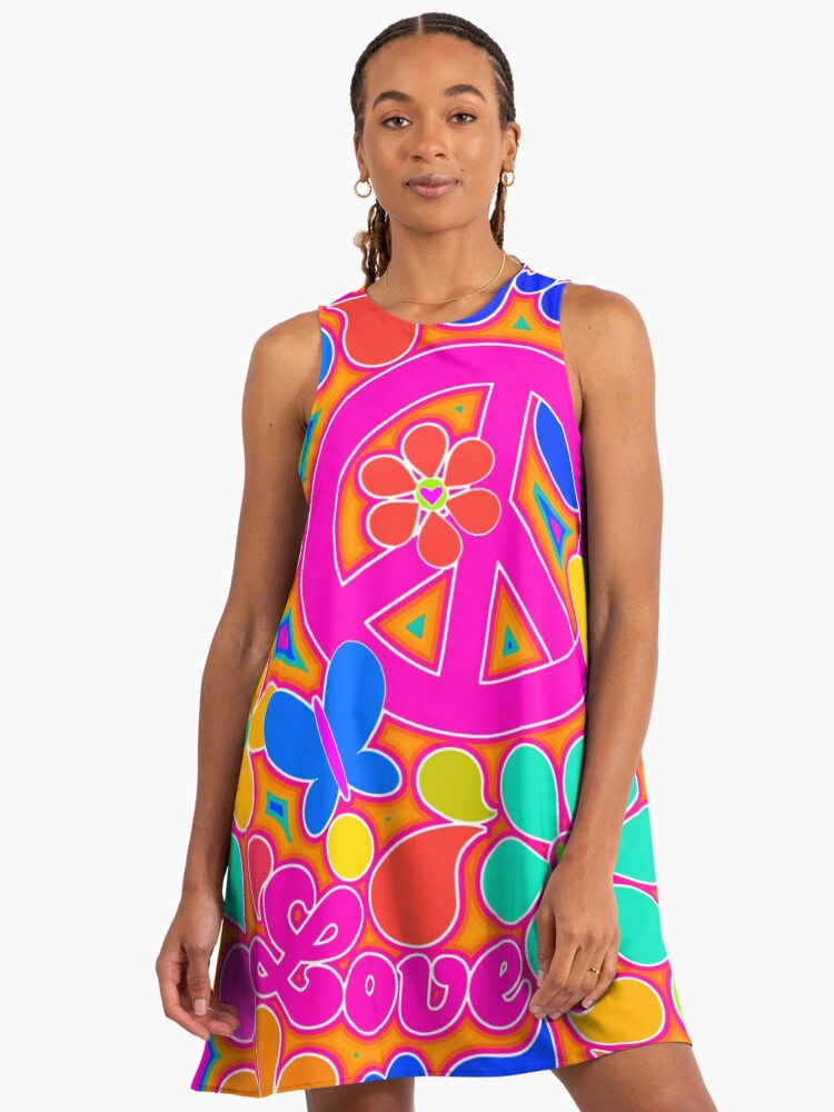 colorful a line dress Spring Blossom A-Line Dress main image 1