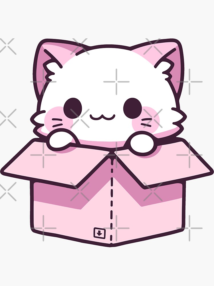 Pink Cat Sticker Box Pink Cat Sticker Box