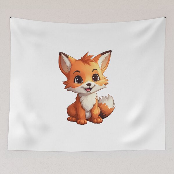 Item preview, Cute Fox Logo Design designed and sold by wannapong.