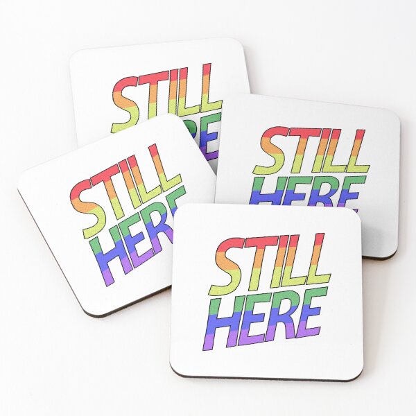 Item preview, Still Here - Rainbow Text designed and sold by BackgroundPixel.