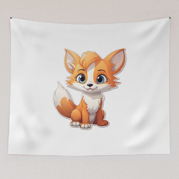 Item preview, Cute Fox Logo Design designed and sold by wannapong.