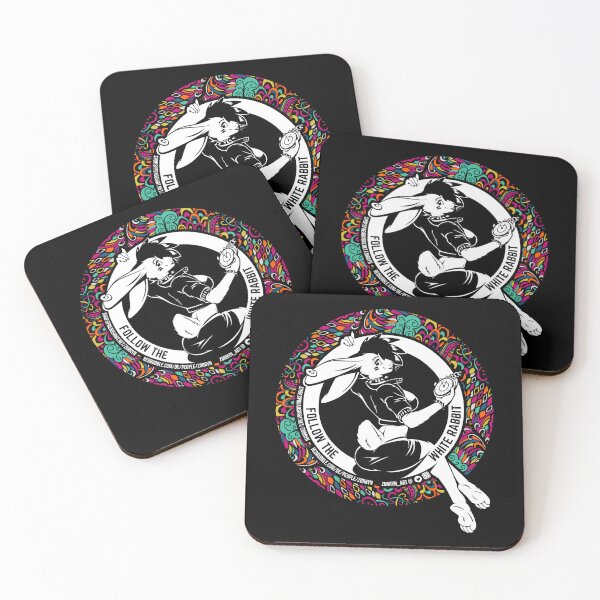 Item preview, Follow the white rabbit - Color on black base - PROMO designed and sold by YonGorham.