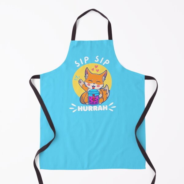 Item preview, Cute Kawaii Red Fox Sip Sip Hurrah Bubble Tea designed and sold by MatchaBubbleTee.