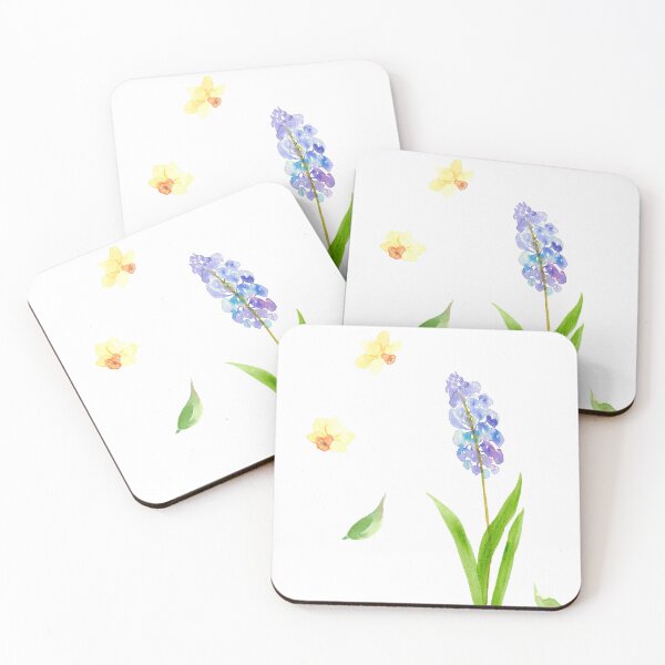 Item preview, Muscari Blooms and Falling Petals | Watercolor Nature's Dance designed and sold by Kere123.