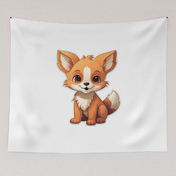 Item preview, Cute Fox Logo Design designed and sold by wannapong.