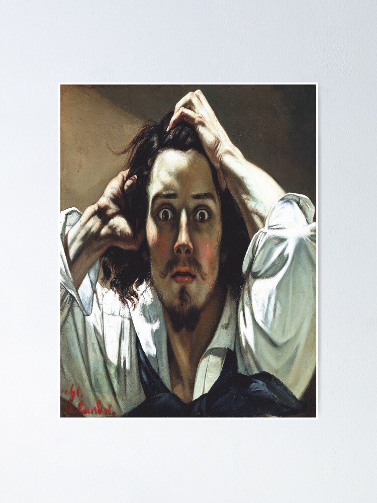 The Desperate Man Le Desespere Gustave Courbet Poster By Lexbauer Redbubble