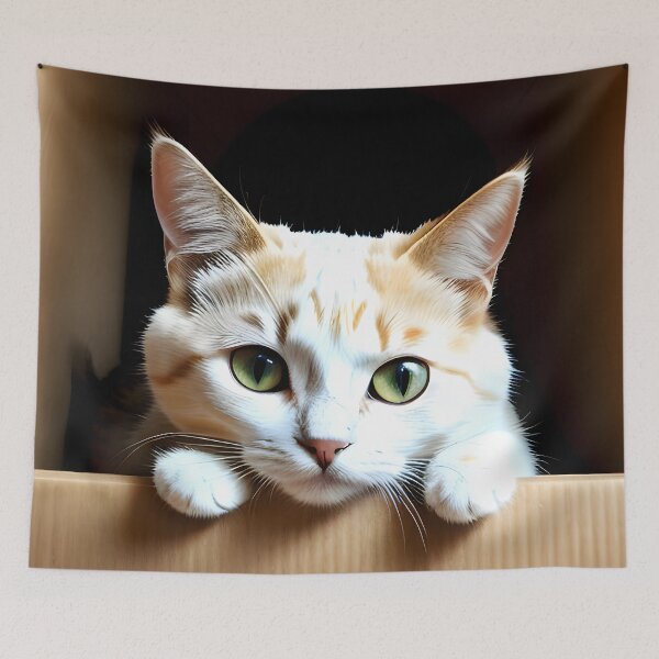 Item preview, Cat inside a box - Modern digital art designed and sold by Ai-michiart.
